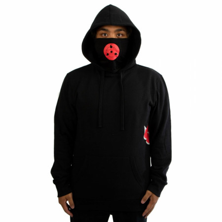 Naruto Symbol and Clouds Hoodie with Built-in Face Mask